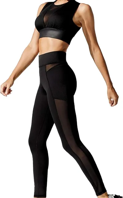 Leggings Push Up Riou con Malla Lateral