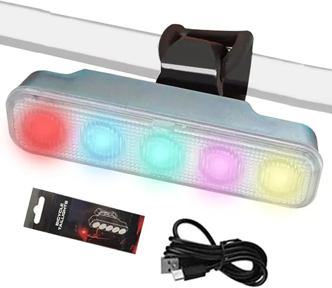 Luz Trasera Recargable para Bicicleta con 4 Modos y Carga USB