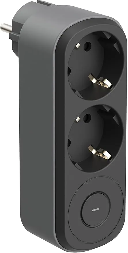 Adaptador Electraline 55106 Schuko con Interruptor ON/OFF