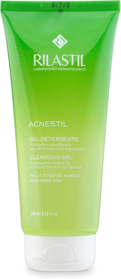 Rilastil - Acnestil Gel, Limpiador Facial Antimperfecciones para Piel Grasa y con Tendencia Acneica