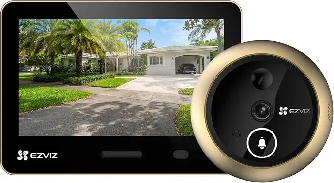 EZVIZ EP4 Mirilla Digital WiFi 4K con Pantalla Táctil y Reconocimiento Facial IA