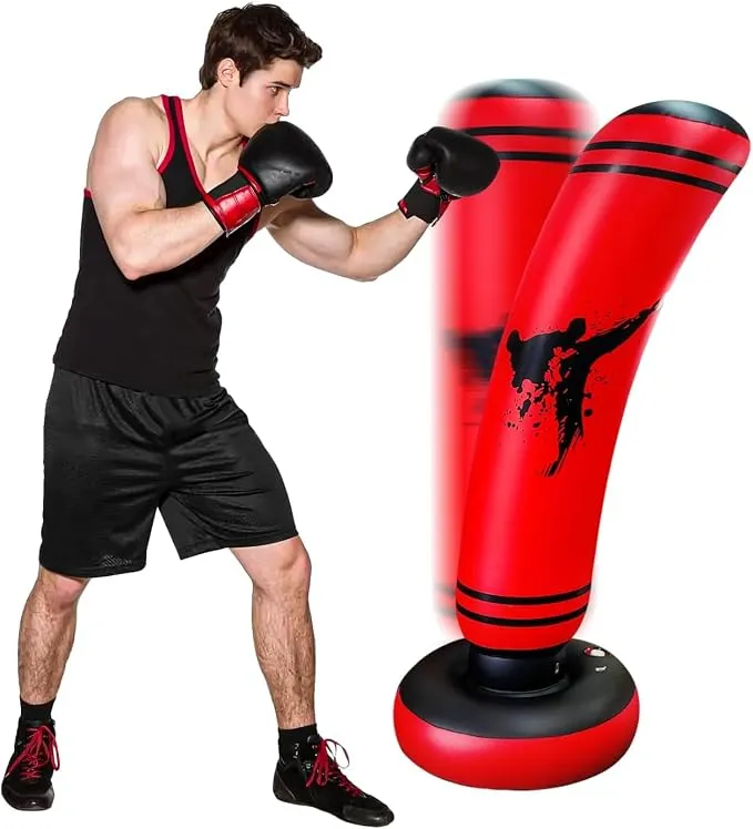 Saco de Boxeo de Pie Inflable 165cm para Adultos y Niños