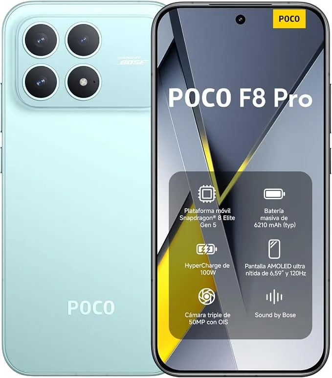 Xiaomi POCO F8 Pro Smartphone 12+512GB Azul Hypercharge 100W
