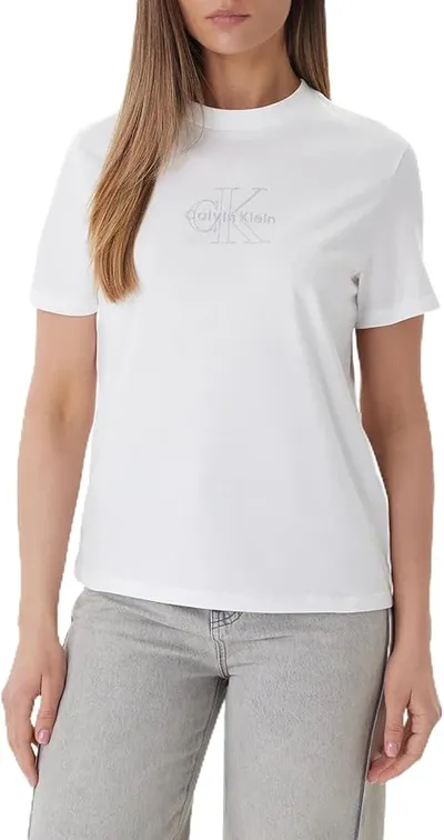 Calvin Klein Camiseta SS Clasic Monologo Graphic tee para Mujer