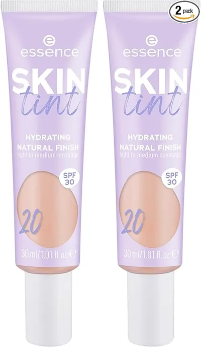 ESSENCE SKIN TINT CREMA HIDRATANTE CON COLOR 20 (Paquete de 2)