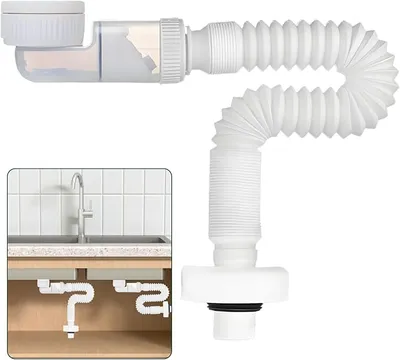 SI SEN Desague Lavabo, Desagüe Fregadero Reemplazable, Sifon Cocina Fregadero, Manguera de Drenaje Flexible, Para Baño Y Cocina