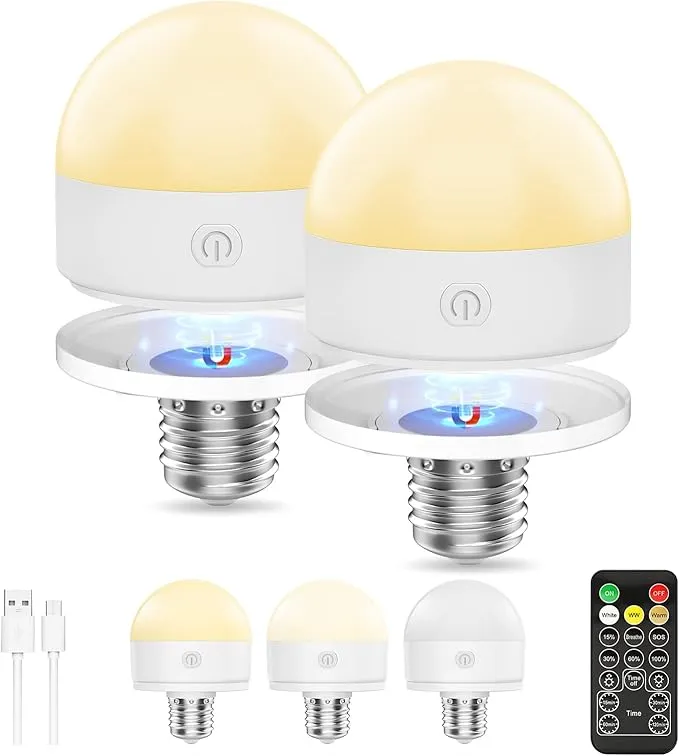 Pack 2 Bombillas LED Recargables Suright