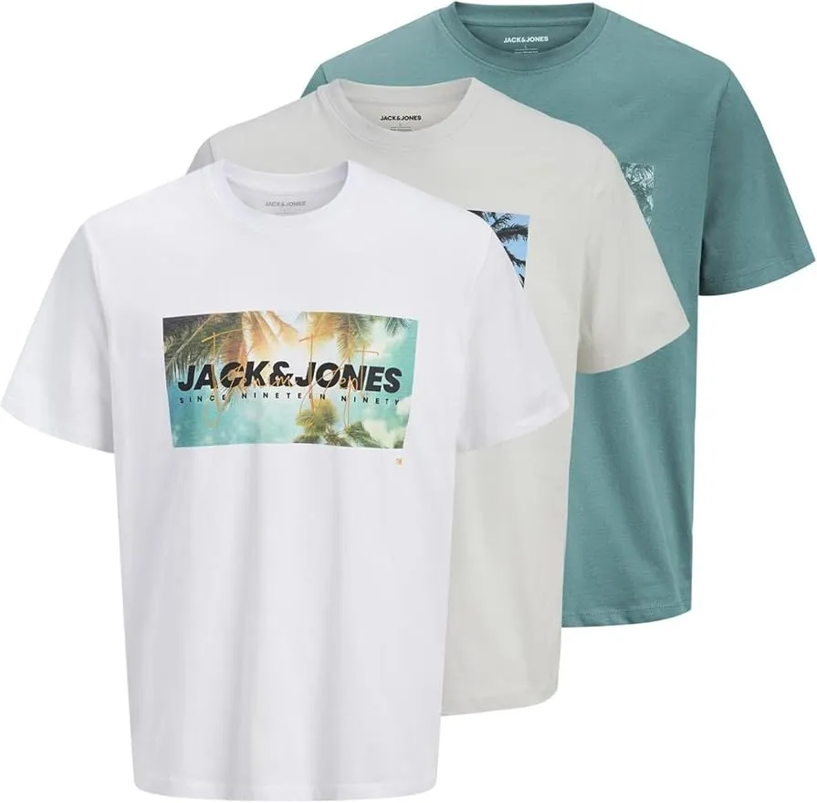 Pack 3 Camisetas Jack & Jones Jjindiana para Hombre