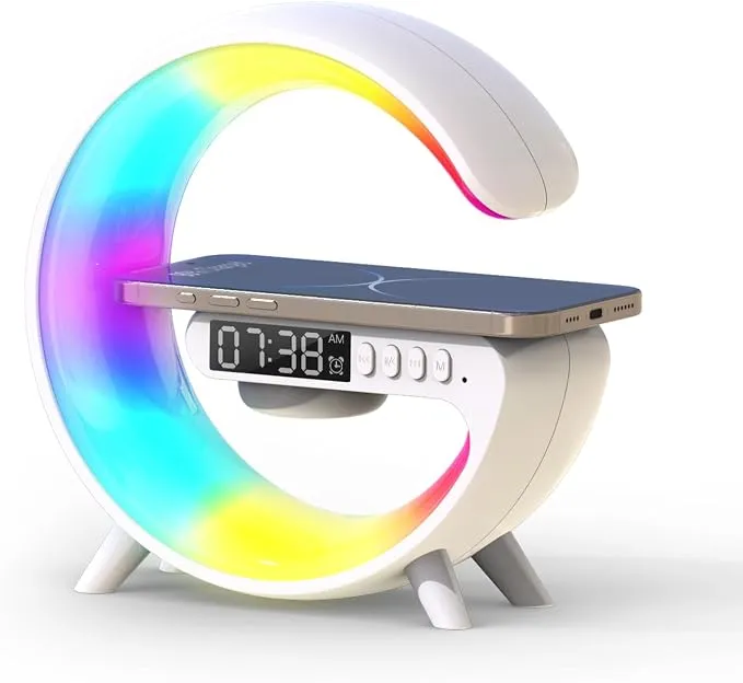 Despertador Luz Amanecer con Bluetooth y Carga Inalámbrica Smiling Shark