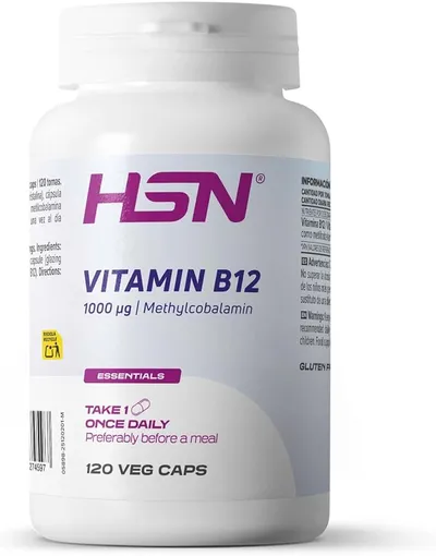 HSN Vitamina B12 Metilcobalamina 1000mcg - 120 Cápsulas Vegetales