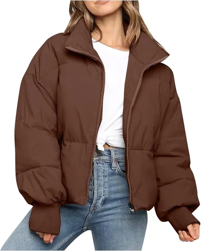 Chaqueta Abrigo Gruesa con Capucha para Mujer