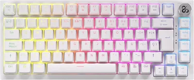 NEWSKILL Pyros Pro Teclado Gaming 75% RGB inalámbrico/Bluetooth/Cable Outemu Red Hotswap - Color Blanco