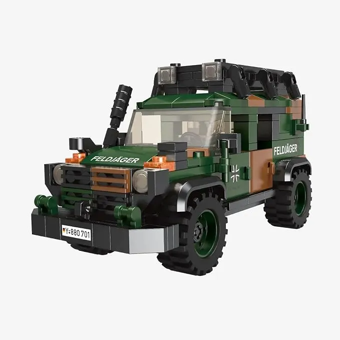BlueBrixx Todoterreno Compacto Bundeswehr - Coche de Bloques Compatible
