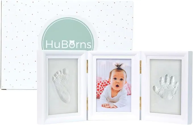 Marco Huellas Bebé HuBorns con Arcilla para Recuerdos Inolvidables