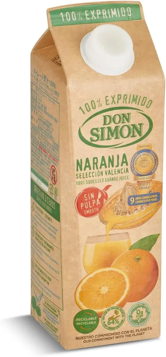Don Simon Zumo Naranja sin Pulpa, 1L