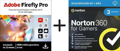 Adobe Firefly Pro + Norton 360 for Gamers