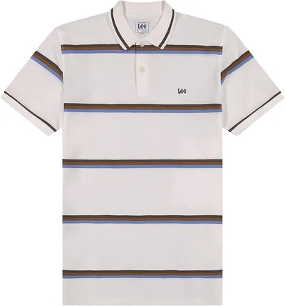 Polo de Piqué para Hombre LEE - Corte Regular Halogen Safari Stripe