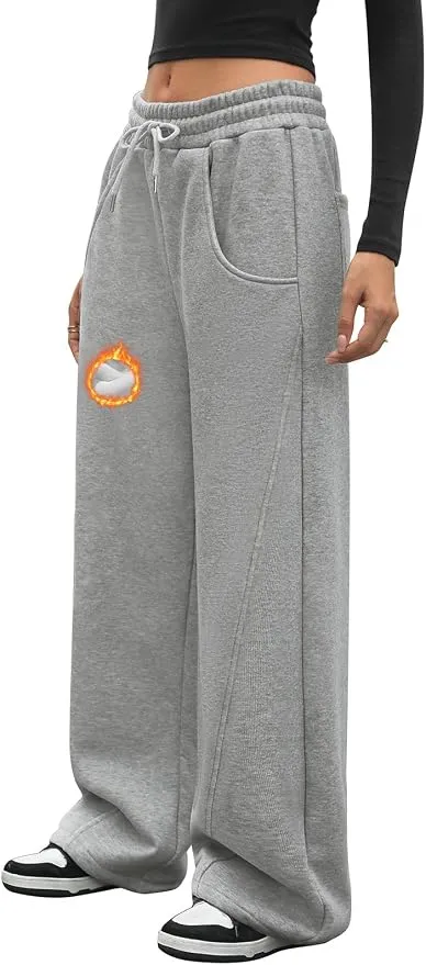 Voqeen Pantalones Chandal Mujer Invierno Termico con Forro Polar