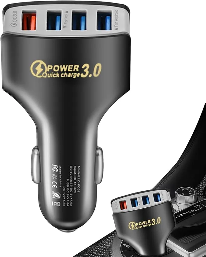 Adaptador Cargador USB para Coche y Camión de Carga Rápida y Resistente