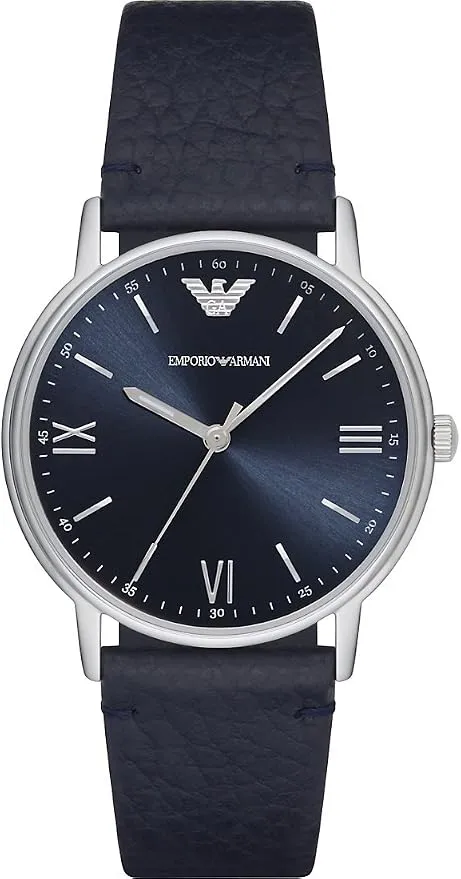 Emporio Armani Reloj Hombre AR1692 - Acero Plateado y Piel