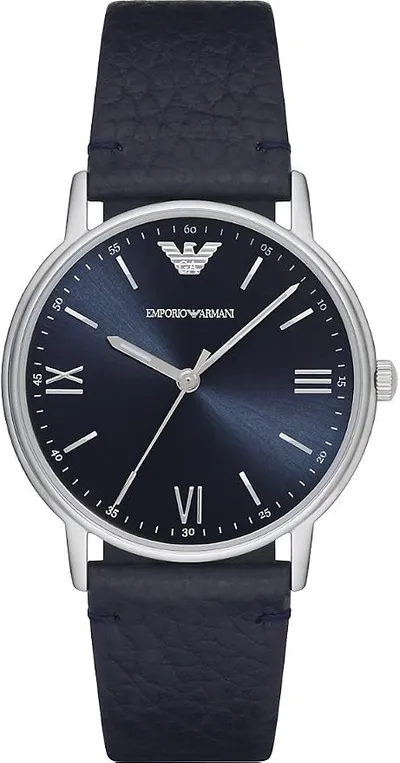 Emporio Armani Reloj Hombre AR1692 - Acero Plateado y Piel
