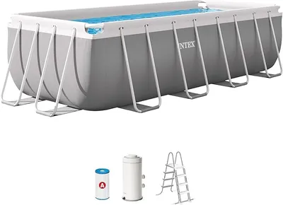 Piscina Desmontable Rectangular INTEX Prism Frame con depuradora