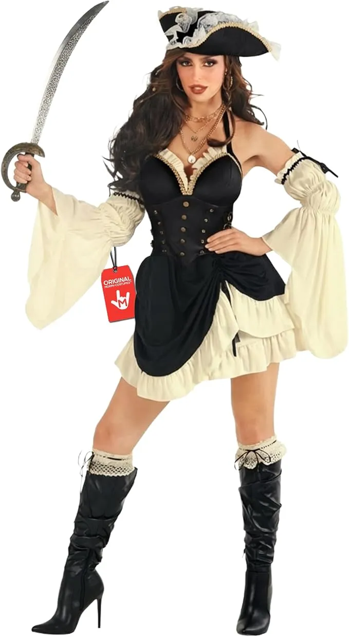 Disfraz Pirata Morph para Mujer con Vestido y Sombrero - ¡Oferta Halloween!