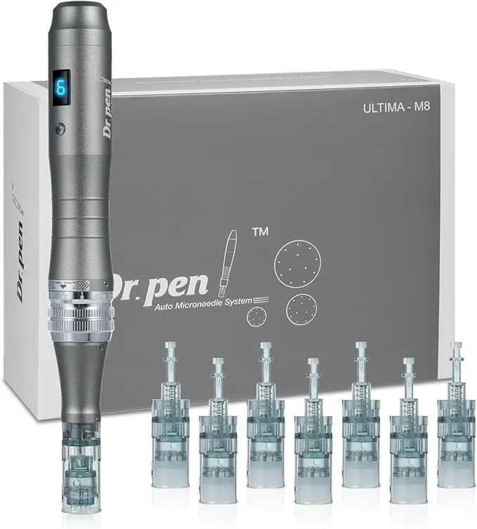 Dr. Pen M8 Inalámbrico Dermapen con 8 Cartuchos para Mejora Integral de la Piel