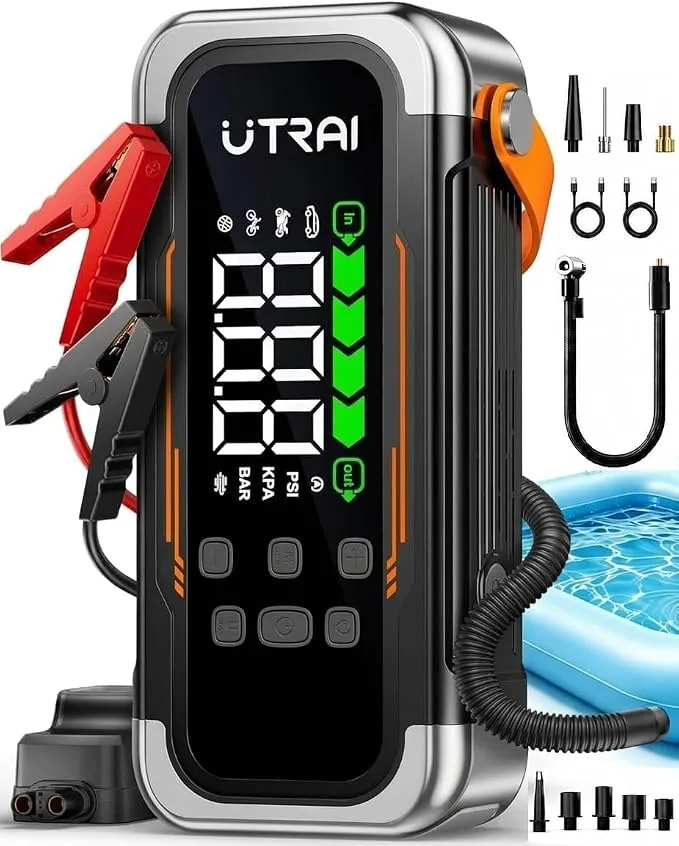 Arrancador de BaterÃas de Coche con Compresor de Aire y Soplador