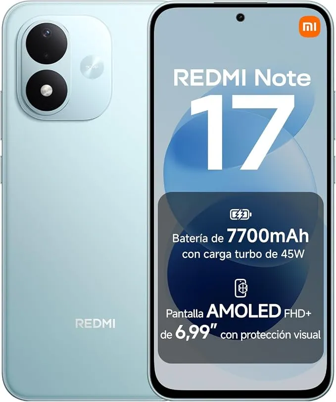 Xiaomi Redmi Note 17 Smartphone 4+128GB Turquesa Cielo
