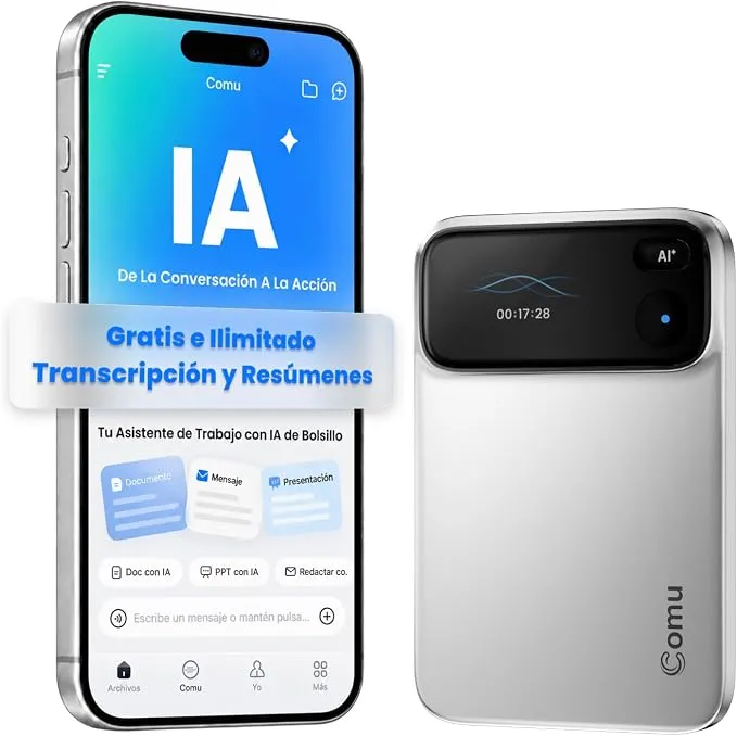 Comu Action Pro Grabadora de Voz IA con Agente IA