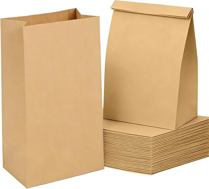 100 Bolsas Papel Kraft Weifeng 13x7x21cm para Chuches y Bocadillos