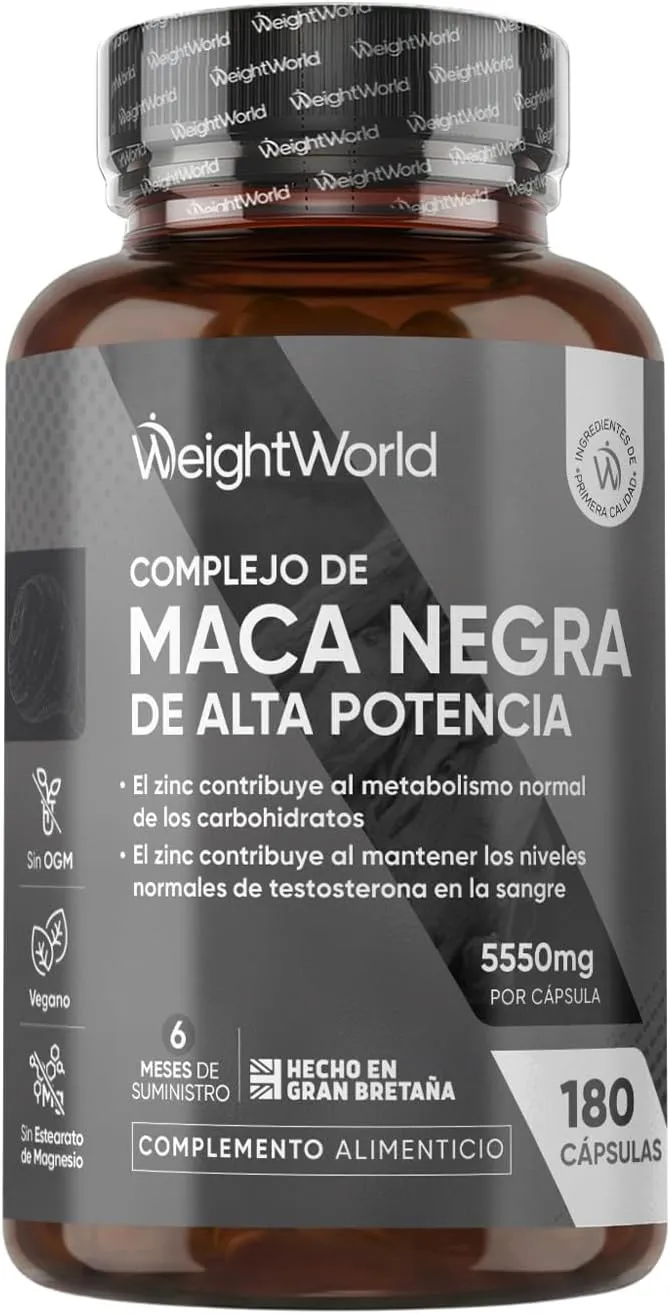 Maca Negra y Amarilla Andina Complex 5000mg Potencia - Suministro 6 Meses