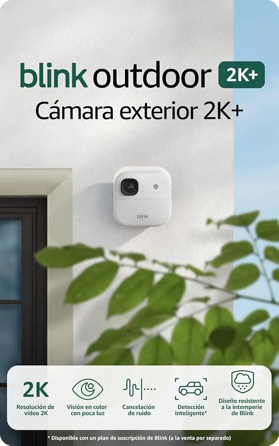 Cámara de Seguridad Inteligente Blink 2K+ Exterior - Inalámbrica y Última Generación