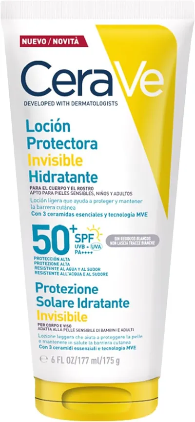CeraVe Loción Protectora Invisible Hidratante SPF 50+