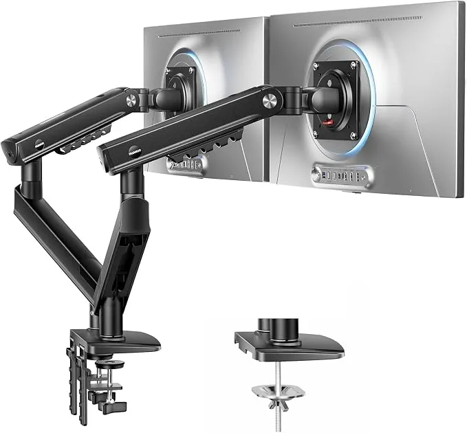 HUANUO Soporte Monitor Doble FlowLift Pro para Pantallas 13-32" - Ajuste Completo