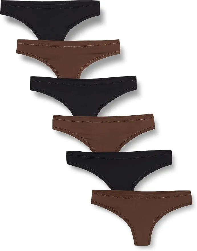 Pack 6 Braguitas Amazon Essentials para Mujer - Confort y Estilo sin Marcas