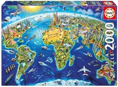 Educa - Puzzle de 2000 Piezas Símbolos del Mundo
