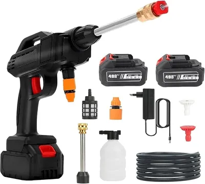 Hidrolimpiadora a Batería 21V MAX con 2 Baterías 4.0Ah y Manguera 5m