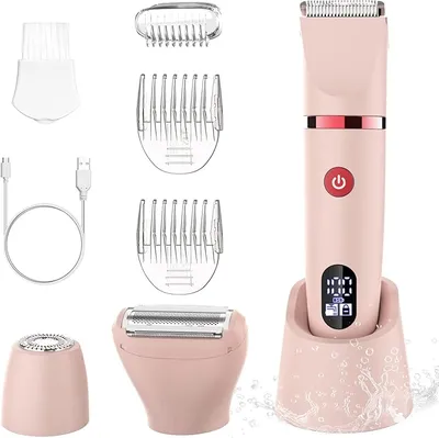 Scttomon Afeitadora Eléctrica para Mujer - Depiladora Corporal Íntima con Pantalla LCD