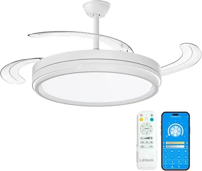 LEDUNI ® Ventilador de techo con luz