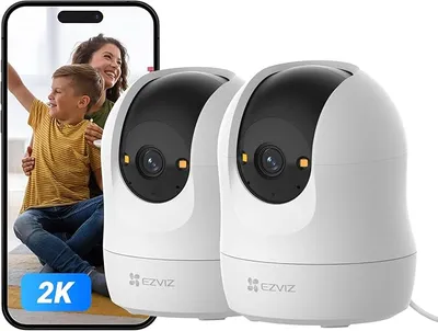 Pack 2 Cámaras Vigilancia WiFi Interior EZVIZ C6N G1 2K 360°