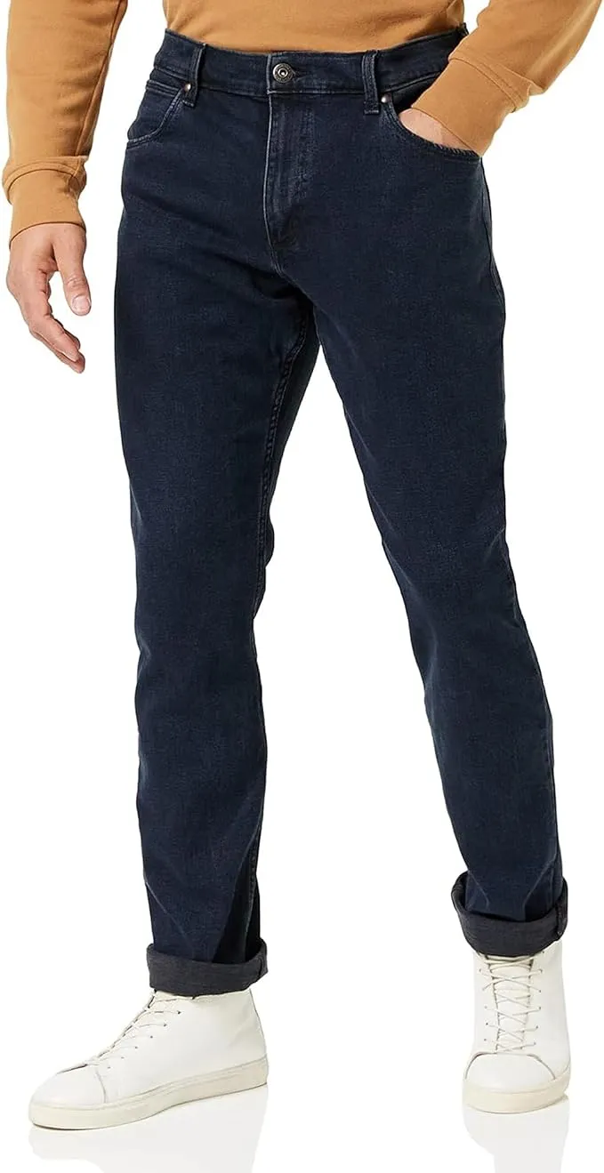 Jeans Wrangler Hombre Corte Regular Clásico Azul Negro