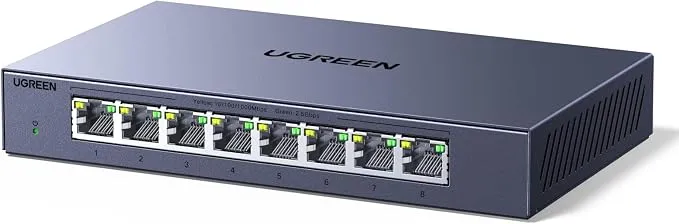 UGREEN Switch Ethernet 8 Puertos 2.5G RJ45 Metálico Montaje Mural