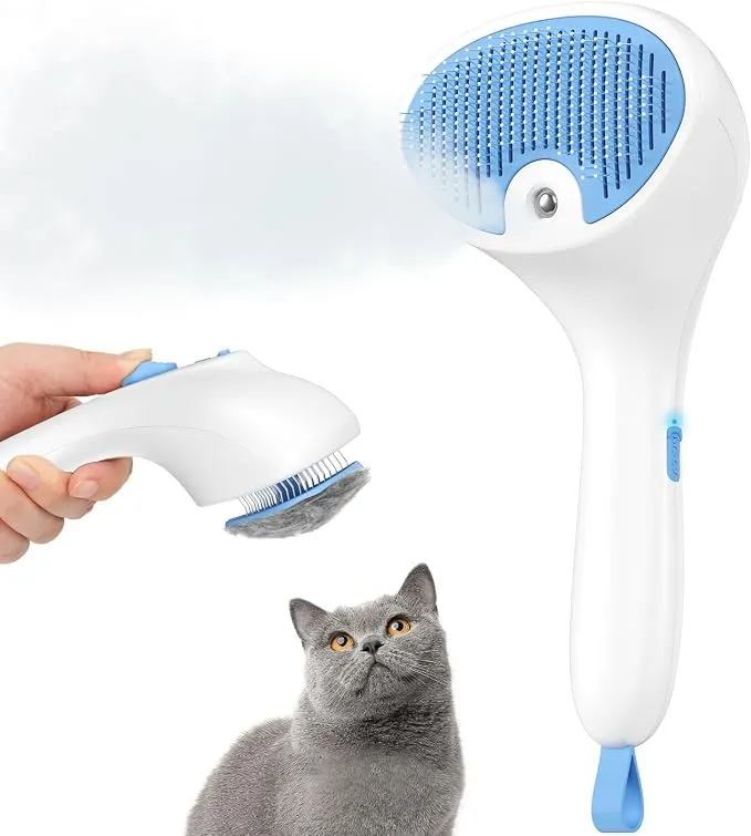 Cepillo a Vapor Recargable Euqvunn para Mascotas - Limpieza Suave y Eficaz