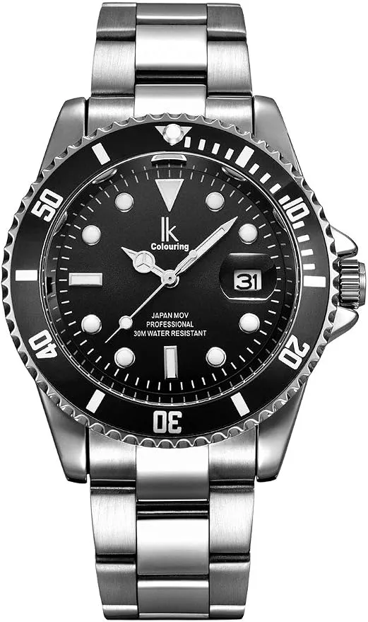 Reloj Alienwork IK Unisex con Correa de Metal y Calendario