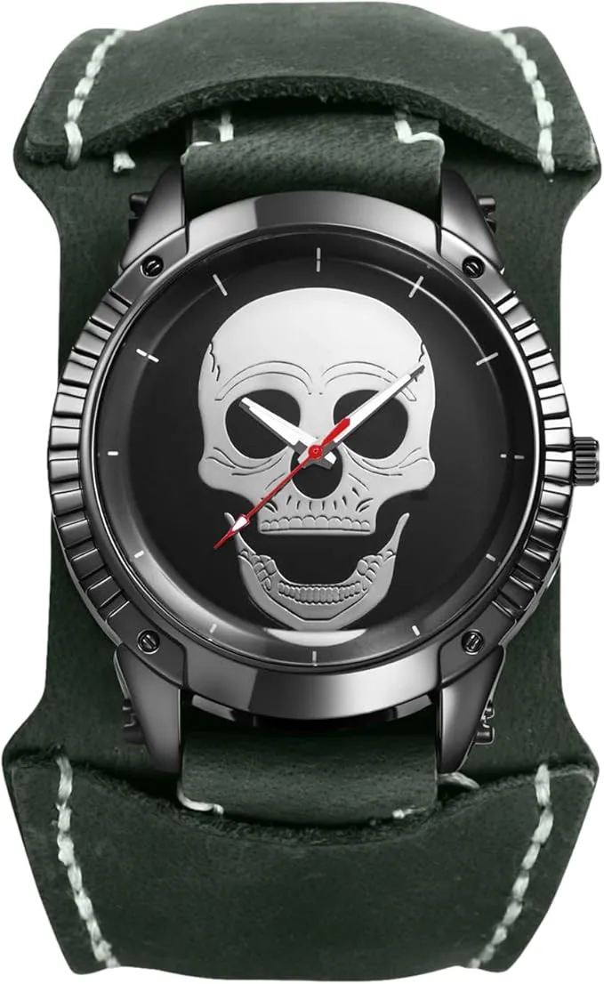 OIDEA Reloj Cuero Steampunk Hombre