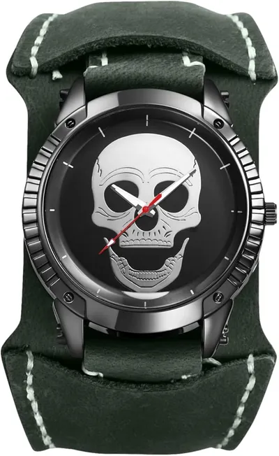 OIDEA Reloj Cuero Steampunk Hombre