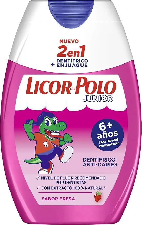 Licor del Polo Pasta de Dientes Junior 2 en 1 Fresa 75ml