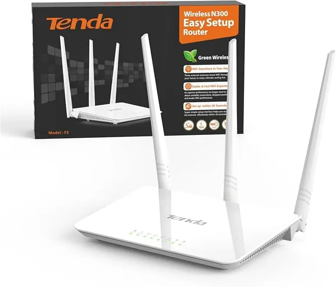 Tenda N300 Router Inalámbrico con Antenas 5dBi de Alta Potencia
